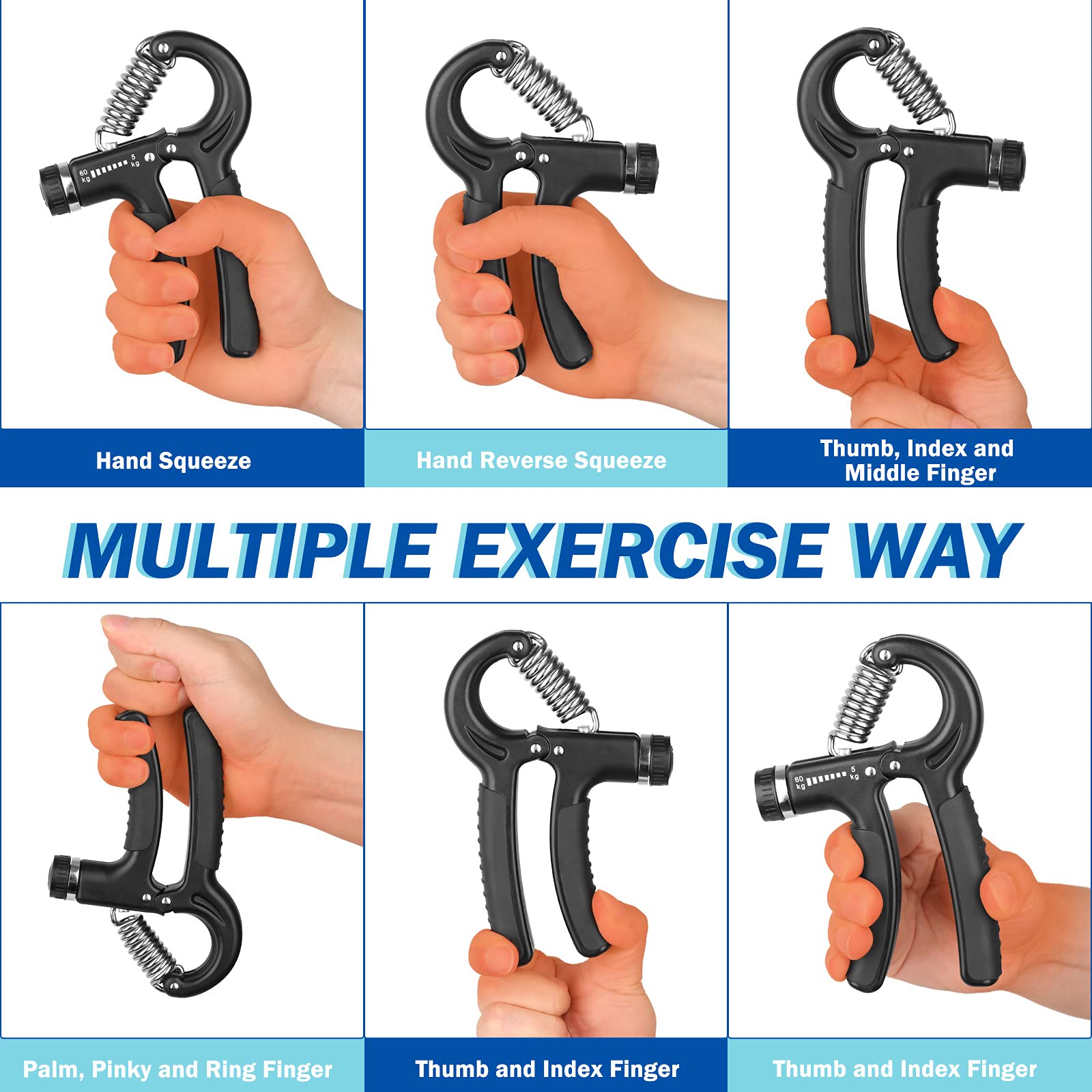 Amazon.com : AIXPI Grip Strength Trainer, Hand Grip Exerciser